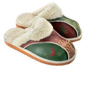 Faux fur slipper mule
